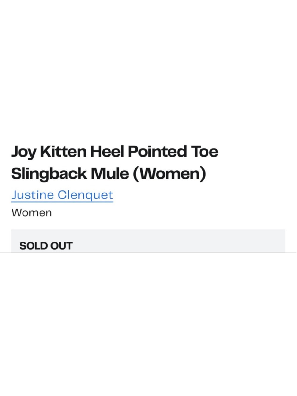 New Justine Clenquet Silver Joy Kitten Heel Slingback Mules Size 7/37 - Picture 7 of 8